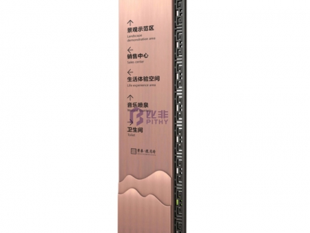 售楼部不锈钢精神堡垒指示牌