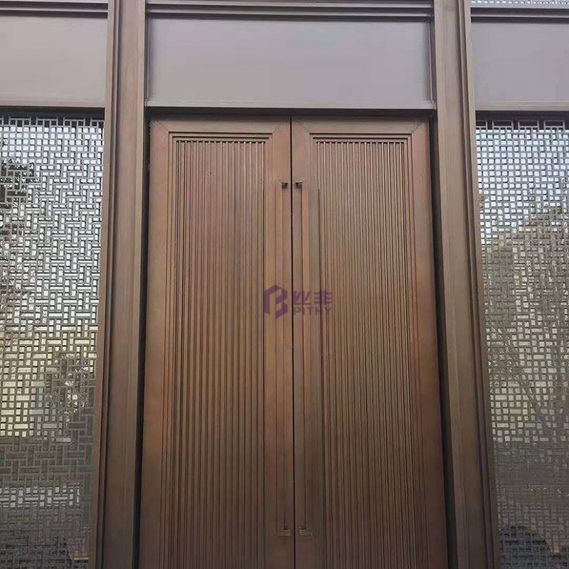 户外不锈钢金属大门装饰