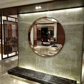 艺术玻璃屏风