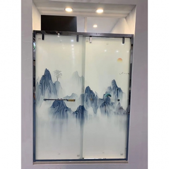 艺术玻璃屏风