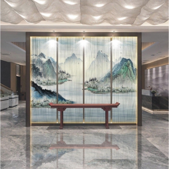 艺术玻璃屏风