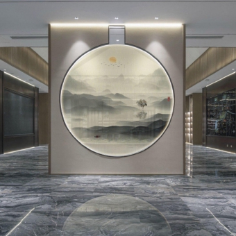 艺术玻璃屏风